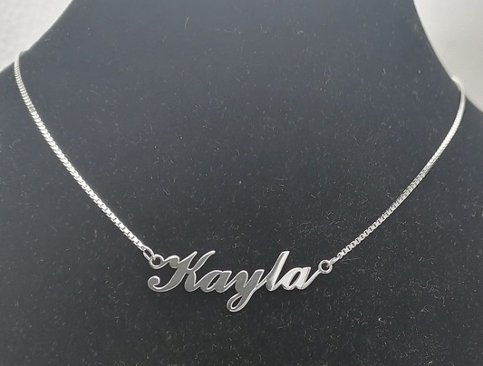 Name Necklace - Laser-Cut 925 Sterling Silver